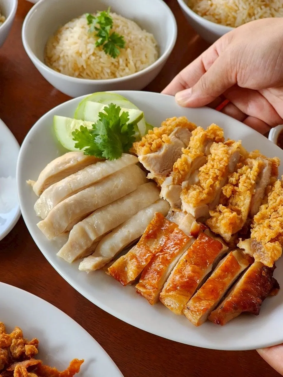 ไก่สับรวม 3 อย่างจานเล็ก
